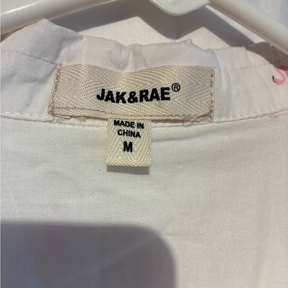 Jak & Rae Flamingo Print Shirt size Medium - Picture 4 of 10